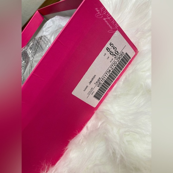 NWT Size 8.5 JustFab Taupe Suede Jacklin Peep Toe Open Heel Lace Up Wedge Sandal - Picture 7 of 10